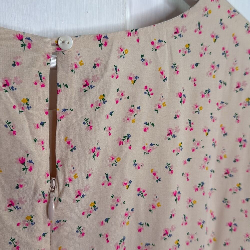Madewell Tie-Sleeve Retro Floral Dress in Dutch Dandelions W1361 Sz 14 - Picture 13 of 13